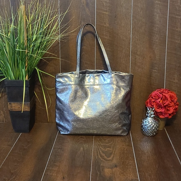 COACH - Julia Metallic Leather Perry Tote - Picture 2 of 11